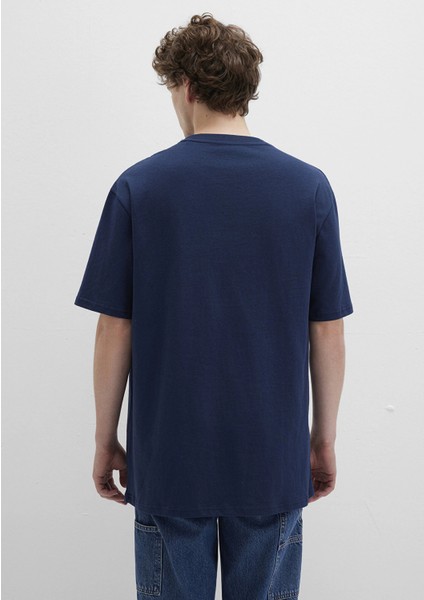 Baskılı Lacivert Tişört 0612850-89353 fırsatları
