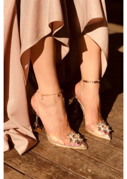 Sunset Silver Şeffaf Taş Detaylı Zarif Topuklu Ayakkabı – Özel Gün, Düğün ve Davetler İçin Şık Seçim fırsatları