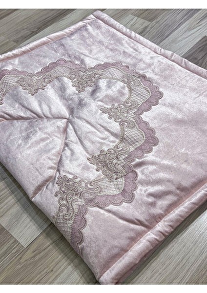 Fransız Güpür Işlemeli Kadife Çeyizlik Gelin Seti Seccadesi modelleri