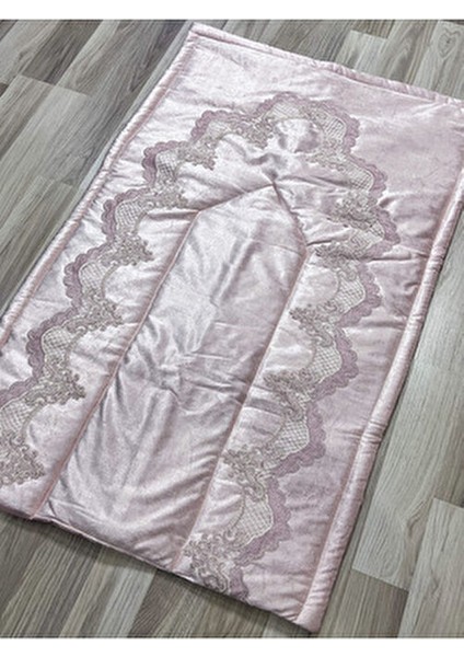 Fransız Güpür Işlemeli Kadife Çeyizlik Gelin Seti Seccadesi fırsatları