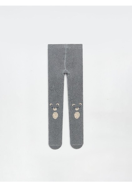 Beli Lastikli Kedi Baskılı Erkek Çocuk Havlu Külotlu Çorap (W5)