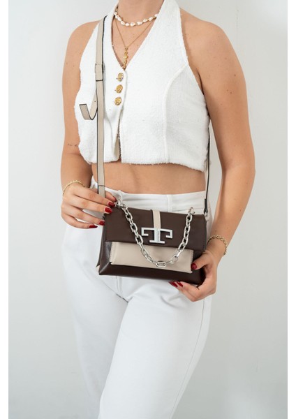 Kahve - Kumbeji SP1148 Kadın Çapraz Çanta