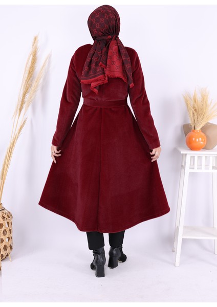 Çıt Çıt Düğme Detay Kaban 70035 Bordo modelleri