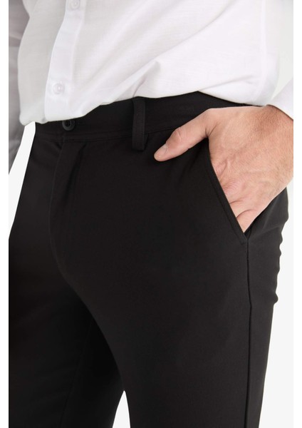 Tailored Fit Düz Paça Her Yöne Esneyen Yumuşak Tuşe Cepli Pantolon C7508AX25AU fırsatları