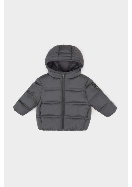 Erkek Bebek Kapüşonlu Fermuarlı Mont C6963A525AU