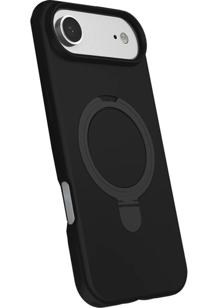 Apple iPhone 17 Air Regal Magsafe Standlı Kapak - SIYAH-(5796) - BKS6380-5751 modelleri