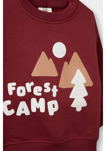 Erkek Bebek 2'li Takım Baskılı Sweatshirt Eşofman Altı E9279A525WN modelleri