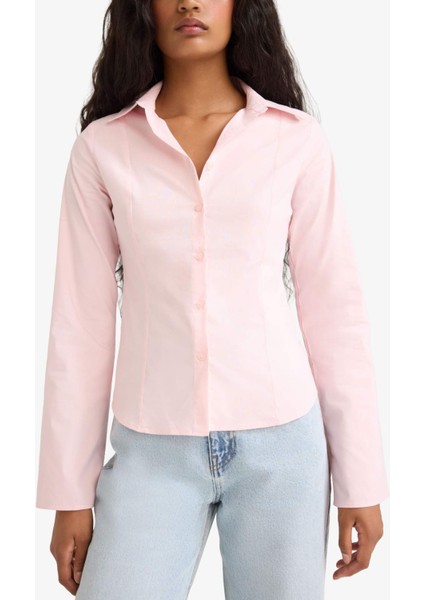 Fitted Poplin Uzun Kollu Gömlek F9434AX25AU fırsatları