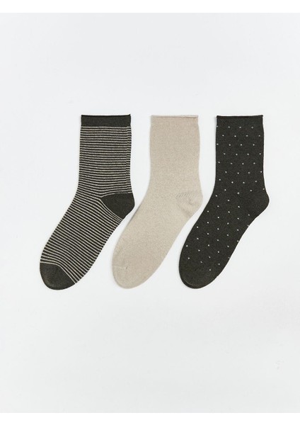 Desenli Kadın Soket Çorap 3'lü (W5)