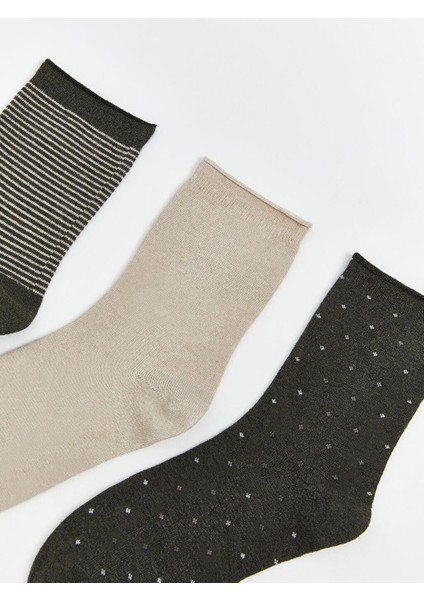 Desenli Kadın Soket Çorap 3'lü (W5) fiyatları