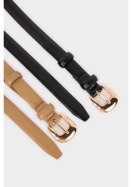 Kadın Suni Deri 2'li Günlük Kemer F3357AXNS fiyatları