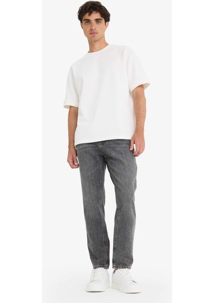 %100 Pamuk 90's Slim Fit Dar Kalıp Yüksek Bel Dar Paça Jean Pantolon F2981AX25AU