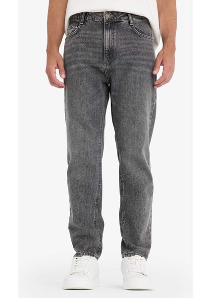 %100 Pamuk 90's Slim Fit Dar Kalıp Yüksek Bel Dar Paça Jean Pantolon F2981AX25AU fırsatları