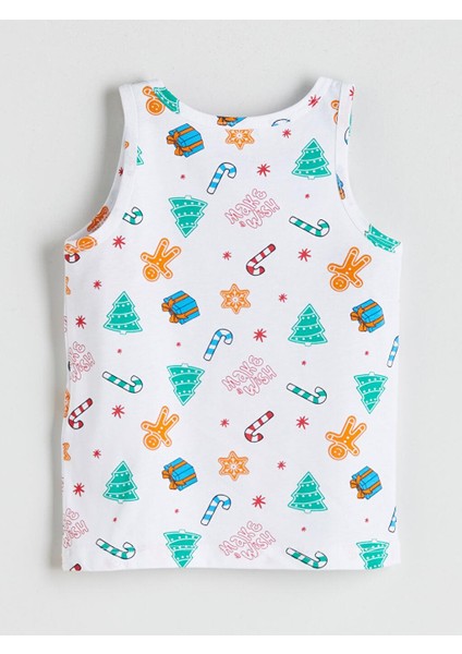 Bisiklet Yaka Baskılı Erkek Çocuk Atlet 2'li (W5) fırsatları