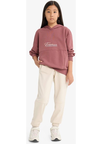 Kız Çocuk Oversize Geniş Kalıp Kapüşonlu Sırt Baskılı Sweatshirt F2794A825AU fiyatları