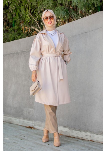 Keet Relax Mevsimlik Trençkot-Bej