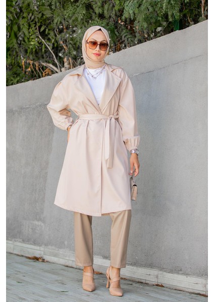 Keet Relax Mevsimlik Trençkot-Bej modelleri