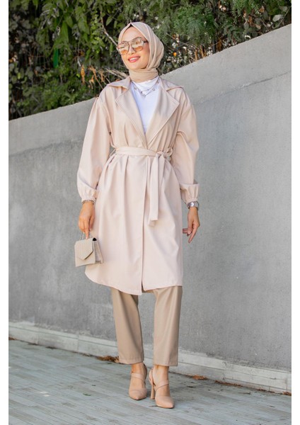 Keet Relax Mevsimlik Trençkot-Bej indirimleri