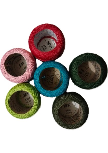 Etamin ve Kanaviçe Ipliği 6 Kat 25GR - 544 - 6409 -363 - 63 - 1827 - 1837 modelleri