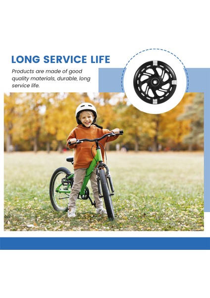 1paır 120MM Çocuk Scooter LED Işıklar Yatakları Ile Yanıp Sönen Tekerlekler Ön/arka LED Yanıp Sönen Scooter Tekerlekler, Siyah (Yurt Dışından) fırsatları