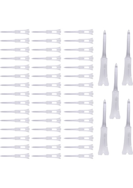 50PCS Golf Tee Çift Katmanlı Plastik Top Tee Yumuşak Düşük Dirençli Golf Koltuğu Golf Eğitim Aracı Beyaz (Yurt Dışından) fiyatları