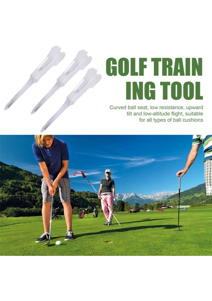 50PCS Golf Tee Çift Katmanlı Plastik Top Tee Yumuşak Düşük Dirençli Golf Koltuğu Golf Eğitim Aracı Beyaz (Yurt Dışından) indirimleri