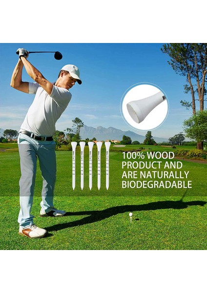 100PCS Golf Tees Ahşap Uzun Boylu Golf Tees 83MM Erkekler Için Noel Babalar Günü Büyükbaba Doğum Günü Hediyeleri (Yurt Dışından) indirimleri