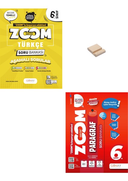 6. Sınıf Zoom Türkçe ve Paragraf Soru Bankası + Telefon Standı
