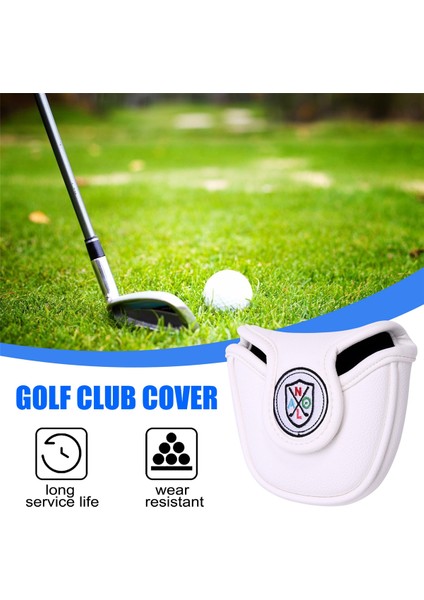 Golf Club Square Mallet Putter Kapak Manyetik Sentetik Pu Golf Başkot Koruyucu (Yurt Dışından) fırsatları