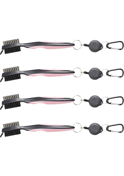 Golf Kulübü Temizlik Fırçası, Top Çift Taraflı Temizleme Aracı, Naylon Çelik Fırça, Temizlik Aracı Aksesuarları Pembe (Yurt Dışından)