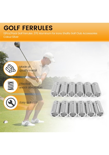 12PCS/PACK Golf Ferrules .370 Alüminyum Irons Milleri Golf Kulübü Aksesuarları (Yurt Dışından) fırsatları