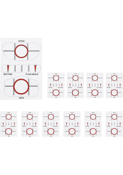 10PCS/SET Golf Etki Etiketleri Golf Kulübü Hedef Etiket Hedef Sticker Bant Sürücüsü Golf Swing Trainers Golf Aksesuarları (Yurt Dışından) fiyatları