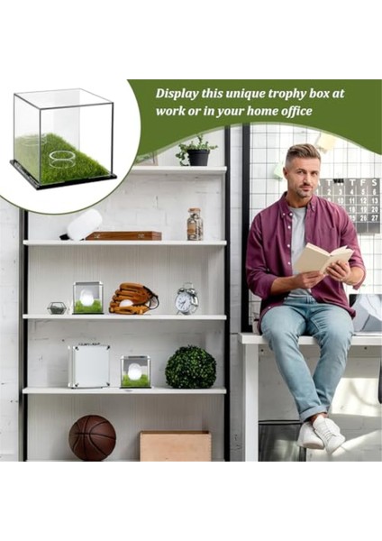 Golf Ekran Kutusu Akrilik Golf Stand Şeffaf Ekran Kutusu Yeşil Taban ile Kare Ekran Kutusu (Yurt Dışından) fırsatları