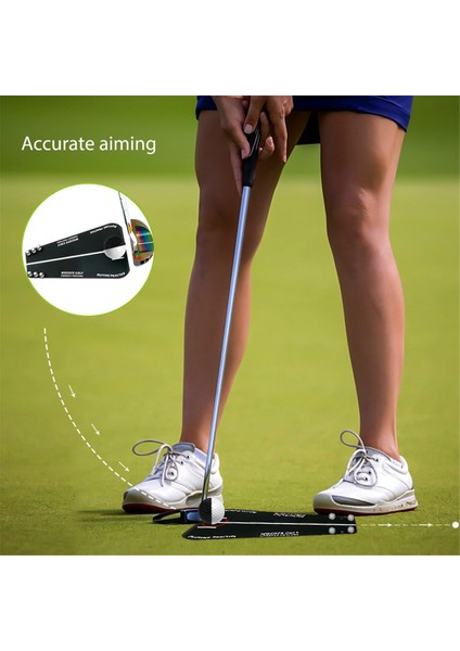 Wosofe Taşınabilir Golf Koymak Ayna Eğitim Araçları Golf Koymak Hizalama Salıncak Eğitmeni Düz Uygulama Golf Eğitim Yardımcıları (Yurt Dışından) indirimleri