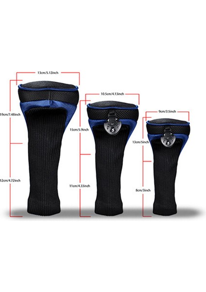 Golf Club Set Head Set Ahşap Kulüp Kapağı Nefes Alabilir Örgü Kumaş 1/3/5/cap Kapak Başlığı Set Golf Parçaları (Yurt Dışından) indirimleri