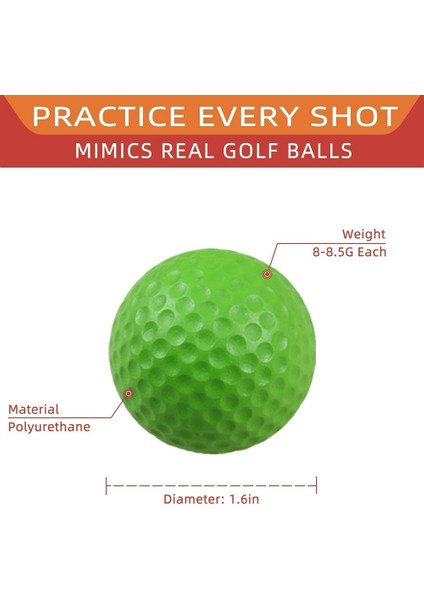 20 Adet Hava Golf Uygulama Topları, Köpük Topu, Golf Eğitimi Iç ve Dış Mekan, Arka Bahçe Vurma Paspası, Beyaz Için (Yurt Dışından) fırsatları