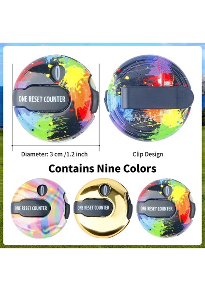 Golf Puanı Sayaç Renkli Golf Inme Skoru Tek Touch Sıfırla Klip Golf Aksesuar Malzemeleri Gökkuşağı Renkleri (Yurt Dışından) fiyatları