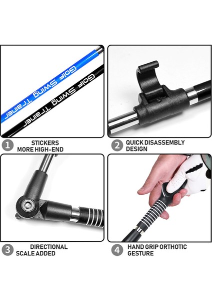 Golf Eğitim Yardımı Çok Ayarlanabilir Golf Salıncak Eğitim Yardım Çubuğu Önkol Rotasyon Salıncak Duruş Düzeltici Mavi (Yurt Dışından) modelleri