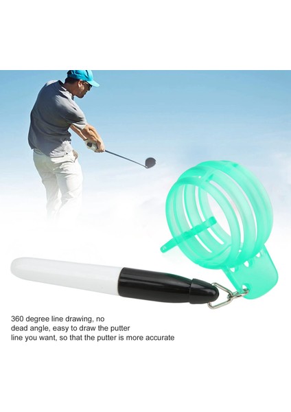 Çember Golf Ball Hat Marker 360 ° Golf Hizalama Kiti Marker Kalem Golf Top Marker Aracı Spor Şablonu Hizalama C (Yurt Dışından) fiyatları