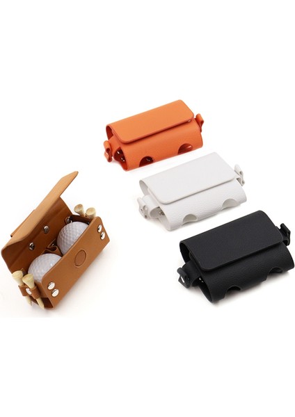 Golf Top Torbası Taşınabilir Bel Depolama Torbası Pu 2 Adet Golf Topları ve 4 Golf Tees Çantası Kahverengi (Yurt Dışından) indirimleri