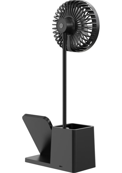 SL-M9055 Siyah Typec 10W Kablosuz Şarj Cihazı Fanlı Kalemlikli Masa Lambası fiyatları