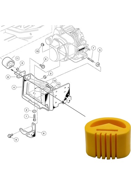 5pcs Motor Montaj Sönümleyici Motor Snubber Club Car Ds 1984+, Emsal Gaz Golf Arabaları 2004+, 1012164 (Yurt Dışından) indirimleri