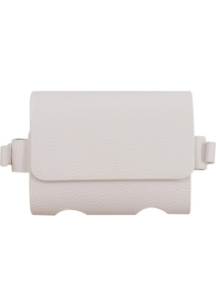 Golf Top Torbası Taşınabilir Bel Depolama Torbası Pu 2 Adet Golf Topları ve 4 Golf Tees Çanta Beyaz (Yurt Dışından)