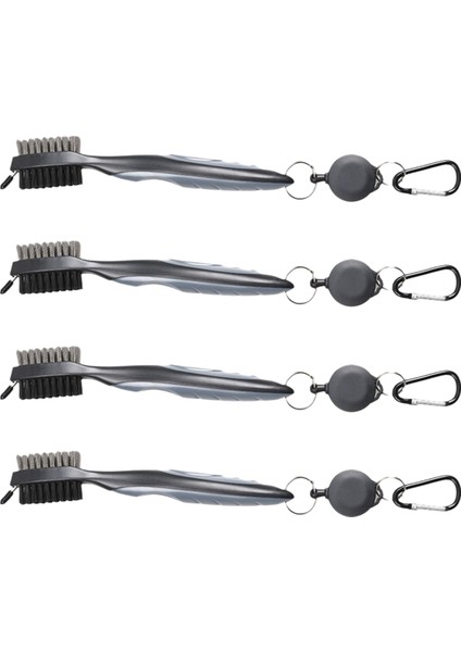 Golf Kulübü Temizlik Fırçası, Top Çift Taraflı Temizleme Aracı, Naylon Çelik Fırça, Temizlik Aracı Aksesuarları Gri (Yurt Dışından)