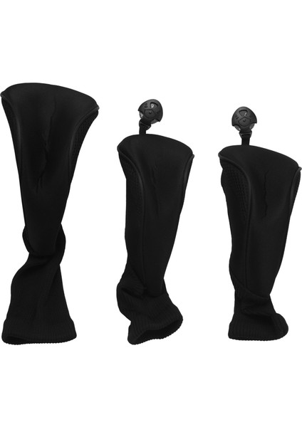 Black Golf Head Covers Sürücü 1 3 5 Fairway Woods Golf Kulübü Için Headcovers Tüm Fairway ve Sürücü Kulüplerine 3 Adet (Yurt Dışından)