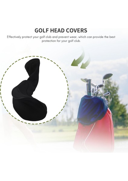 Black Golf Head Covers Sürücü 1 3 5 Fairway Woods Golf Kulübü Için Headcovers Tüm Fairway ve Sürücü Kulüplerine 3 Adet (Yurt Dışından) fiyatları