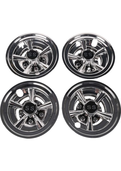 4pcs Golf Arabası Ss Hub Kapak Ezgo Kulübü Arabası Yamaha Hub Kapakları 8 Inç Krom Gümüş Kaplama Hubcaps (Yurt Dışından) fiyatları