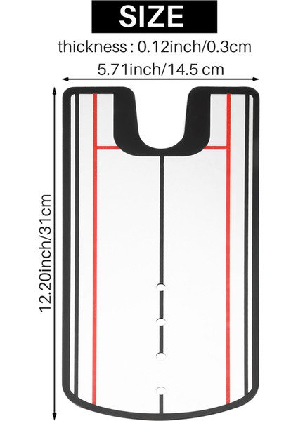 Golf Koyma Hizalama Aynası Taşınabilir Atıcı Eğitim Yardımı Golf Koyma Ayna Pratiği Koyma Aracı (Yurt Dışından)