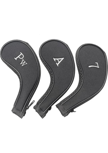 10PCS Zipper Golf Kulübü Demir Kafa Kapakları Golf Demir Headcovers Için Demir Seti Için Golf Kulübü Kafa Kapakları (Yurt Dışından)