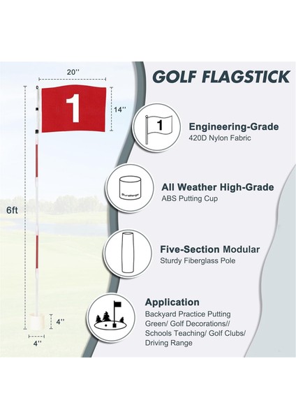 Golf Bayrak Çubuğu Golf Bayrağı Golf Arka Bahçe Pratiği Için Bayrak Koymak Yeşil Koymak (Yurt Dışından) fiyatları